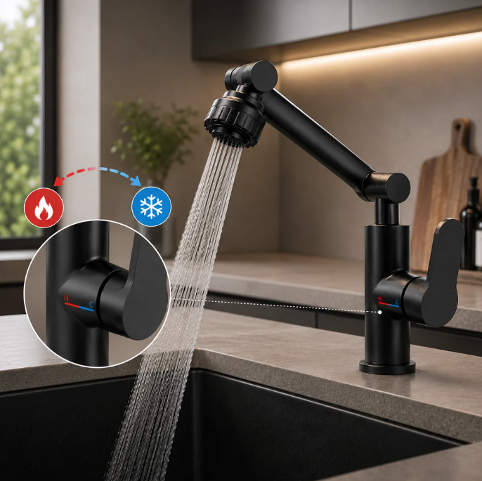 AquaMax 360°- Grifo con Rotación 360 Multifuncional