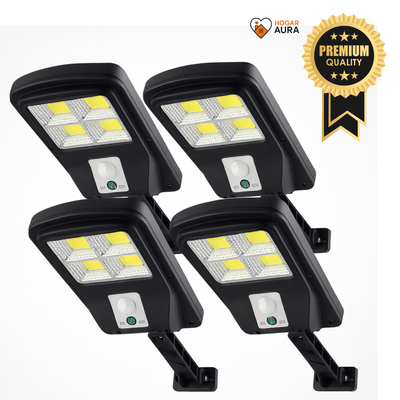 EcoLux SolarSmart - Pack x4 Focos LED con Energía 100% Renovable