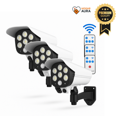 GuardianEye Pro Pack X3 - Sistema Disuasorio Solar con Sensor de Movimiento